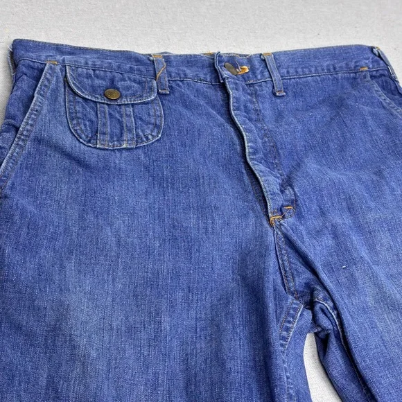Vintage 60’s 70’s Lee M.R Flared Denim Bell Bottoms Workwear Jeans Unisex